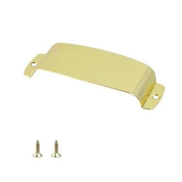 Imagem de FarBoat 1 peça de capa de captador peça de substituição protetor de aço capa de placa de ponte com parafusos para guitarra baixo jazz, ouro