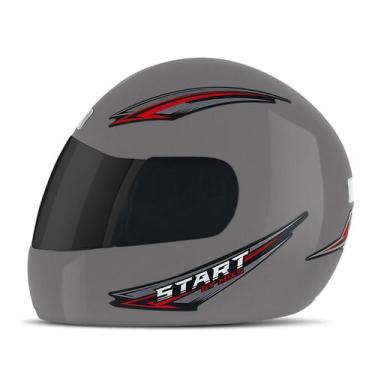 Imagem de Capacete Fechado Moto Mixs Start Viseira Fumê Masculino Feminino Segur