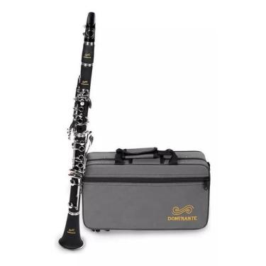 Imagem de Clarinete Bb 17 Chaves Dominante Com Semi Case E Kit Limpeza