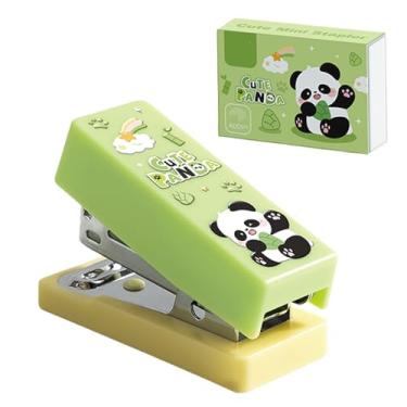Imagem de Bonito grampeador de mesa panda com grampos, mini grampeador de escritório, grampeador de desenho animado para crianças pequenas, grampeadores portáteis para casa, escritório, material escolar (Panda)