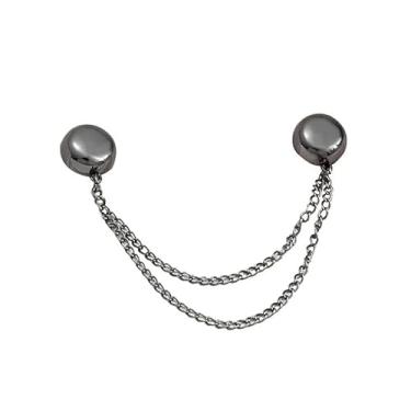 Imagem de Clipes Magnéticos para Roupas, Prendedores Magnéticos, Fivela Magnética de Corrente para Roupas, Acessório para Roupas, Barra de Calça - 2 unidades (Preto)