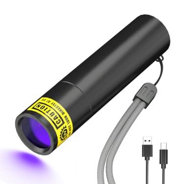 Imagem de SEVENKA Lanterna Uv De Luz Negra, Ultravioleta Recarregável 365 Nm, Mini E Potente Negra Led Para Urina Cães/Gatos, Cura Unhas Em Gel, Localizador Escorpiões, Detector Vazamentos
