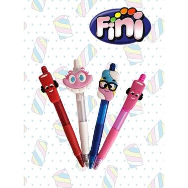 Imagem de 04 Canetas Fini bala fini caneta esferografica material escolar fofo p
