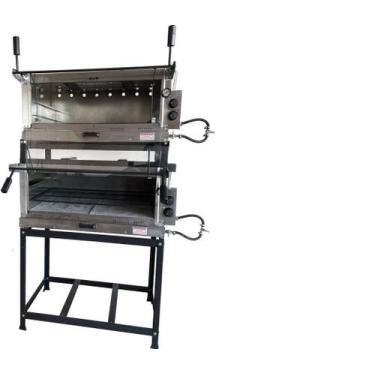 Imagem de Forno Industrial Pizza a Gás Duplo 80x60 Infra e Refratário - Mr Fogõe