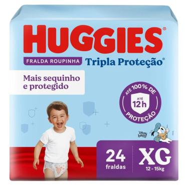 Imagem de Fralda Descartável Roupinha Huggies Tripla Proteção XG 24 Unidades