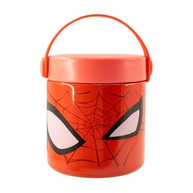 Imagem de Recipiente térmico para sopa Marvel Homem-Aranha para crianças | Pote térmico de 340 g com alça com aranha | Jarra de almoço de aço inoxidável à prova de vazamento para meninos ou meninas | Idades a
