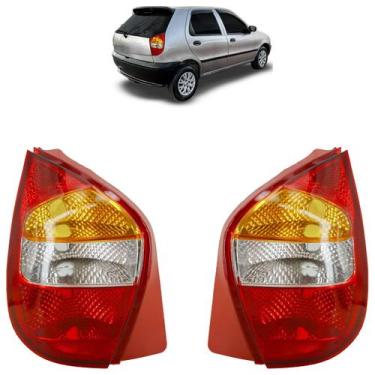 Imagem de Lanterna Traseira Palio 2001 2002 2003 2004 Tricolor Ré Cristal Pisca 
