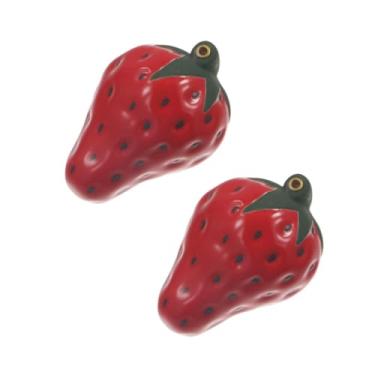 Imagem de 2 peças de suportes de incenso de cerâmica de morango, criativo, portátil, suporte de incenso de frutas, base de incenso para casa de chá e escritório