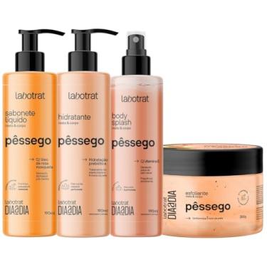 Imagem de Kit Banho Premium Labotrat Pêssego Completo 4 Produtos C/ Body Splash Corpo E Rosto Cheiro De Fruta
