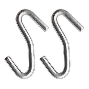 Imagem de Aucuqu 2 pacotes de ganchos de deslocamento para suporte de balanço e rede, 8 cm x 3,5 cm | Aço inoxidável 201 | Máximo de 226 kg