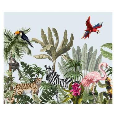 Imagem de Papel de Parede Adesivo Infantil Animais Floresta Quarto Criança - 716