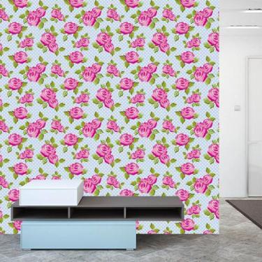 Imagem de Papel de Parede Adesivo -Rosas Poá - 039ppf - Allodi