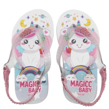 Imagem de Chinelo Bebê Sandália Infantil Unicórnio Meninas Magicc Baby MB-030-23/24