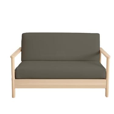 Imagem de Capas de futon tamanho completo – Capas de futon 100% algodão – Capa de sofá dobrável sem braços – Capa de colchão futon tamanho casal para sofá-cama Futon – Capa de sofá futon com zíper, cinza escuro