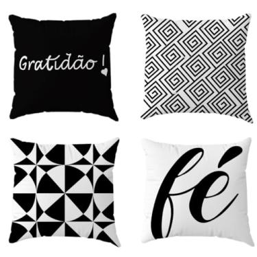 Imagem de Almofadas Decorativas Conjunto de Fronhas Decorativas com ZíPer de 4 PeçAs Perfeito para DecoraçãO de Quarto e Sala de Estar(AP01)