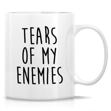 Imagem de Retreez Caneca Funny Tears of My Enemies - Presente sarcástico e motivacional para competidores amigáveis - 325 ml xícara de café ou chá de cerâmica - Adeus, aniversário, presente de agradecimento
