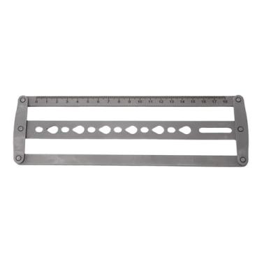 Imagem de shamjina Régua auxiliar de posicionamento de cinto, ferramenta de perfuração de corte, artesanato, faça você mesmo, modelos de extremidade de cinto, modelos de, Gotas de água