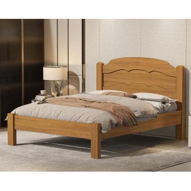 Imagem de Cama casal lais 100% mdf para colchão 188x138 cm - sofisticada - basot