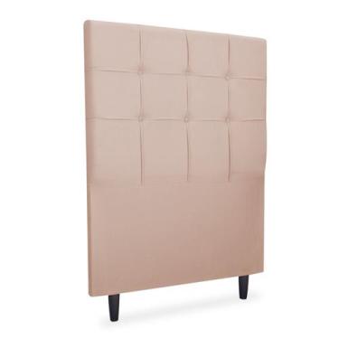 Imagem de Cabeceira Estofada para Cama Box Solteiro Luiza 90cm Veludo Rosa - BEL