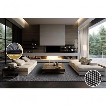 Imagem de Mega Tapete Quadrado Artesanal Look Flor De Liz B 215x215 Cm