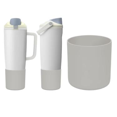 Imagem de ZXFYE Bota superior compatível com garrafa de água e copo FreeSip Sway Owala de 850 g 1,134 g, antiarranhões e antiderrapante, grande capa protetora de silicone para Owalaa Sway