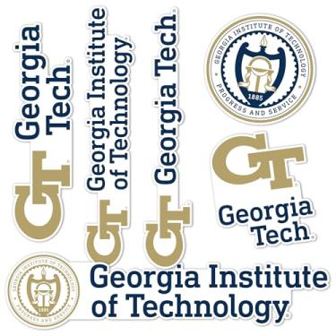 Imagem de Desert Cactus Adesivo Georgia Tech Jaquetas Amarelas GT Institute of Technologyr Decalques de Vinil Garrafa de Água Carro Folha de Scrapbook T2 (Tipo 2-5)