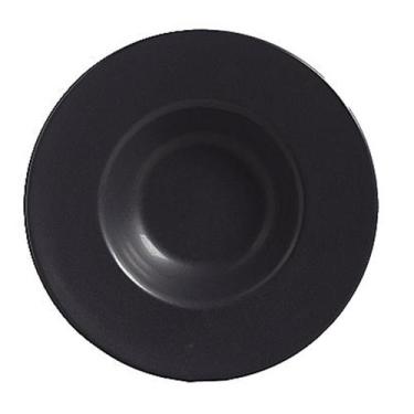 Imagem de Prato Para Massas Risotos Sobremesas Fundo Prato Chapéu Cor Preto Matt