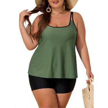Imagem de Maiô Tankini Aleumdr Plus Size Tummy Control para mulheres