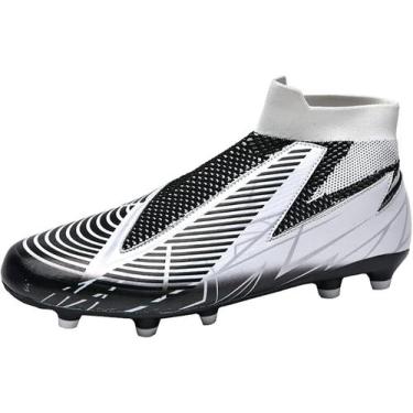 Imagem de Tênis de futebol masculinos de futebol com pontas longas, couro e borr