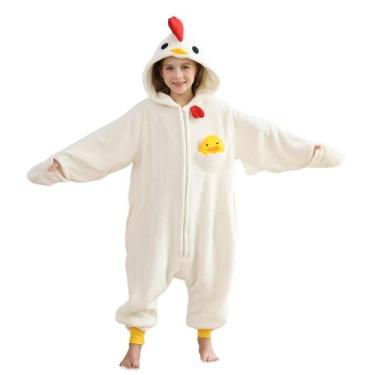 Imagem de Pijama SimZoo Kids Animal Chicken, de 3 a 11 anos, unissex