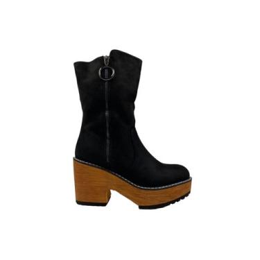 Imagem de Botas femininas de camurça preta - Lightbek Official Store