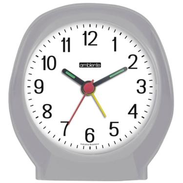 Imagem de Despertador Quartz Ambiente Ref: 1604-024 Cinza Redondo