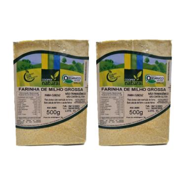 Imagem de Kit 2X: Farinha de Milho Grossa (Para Cuscuz) Orgânica Coopernatural 500g