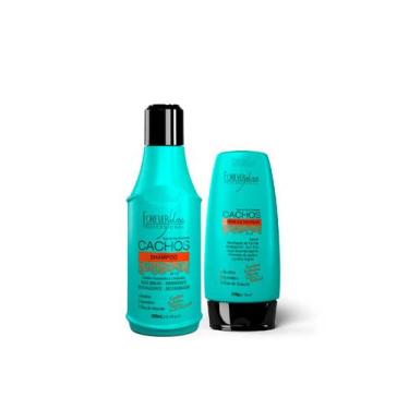 Imagem de Kit Cachos Shampoo 300g e Creme para pentear Forever Liss - Forever Li