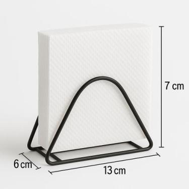 Imagem de Porta Guardanapo de Mesa Plug Lar Aramado Preto  Compacto, Moderno e R