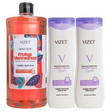 Imagem de Kit Sabonete Íntimo Jasmim + Sabonete Líquido Vizet