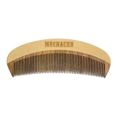 Imagem de Pente de Madeira para Barba Modelo Curvo Muchacho - Controle o Frizz e Modele Sua Barba com Estilo