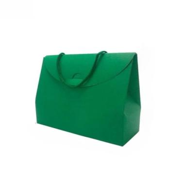 Imagem de 30 unid Sacola Papel Pequena Lembrancinha para AniversáRio, Chá de Bebê, Casamento e Festa 16x12x6cm(Verde)
