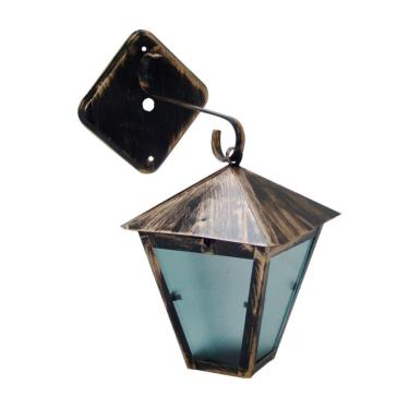 Imagem de Luminária De Parede Colonial Alumínio Fundido Ouro 19x6cm