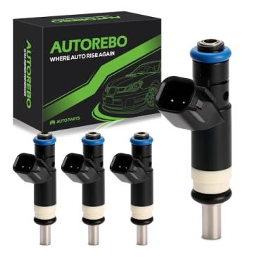 Imagem de Conjunto de 4 injetores de combustível FJ1058 compatíveis com Jeep Compass Patriot Dodge Journey Avenger Caliber Chrysler 200 Sebring 2.0L 2.4L L4 Gas # Substitui 04891577AC 04891577AD 4891577AB