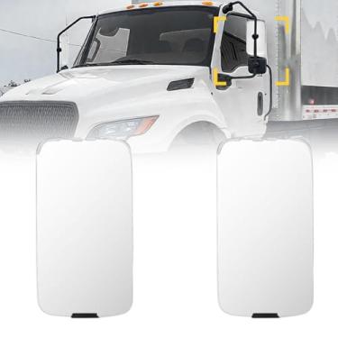 Imagem de Conjunto de espelho principal cromado para 2022+ International MV, espelhos retrovisores laterais manuais de substituição direta