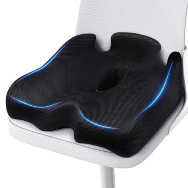 Imagem de Almofada de assento Memory Benazcap para cadeira de escritório preta