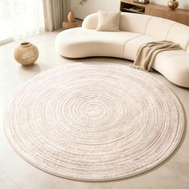 Imagem de Asrug Tapete redondo de 1,5 m, sala de jantar, tapete redondo, antiderrapante, lavável à máquina, tapetes circulares para sala de estar, cozinha, quarto, berçário, entrada, sala de jogos, tapete