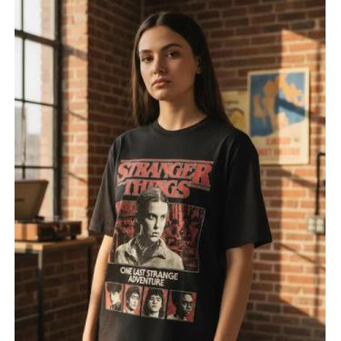 Imagem de Camiseta 100% Algodão Stranger Things Our Last Strange Adventure Unise