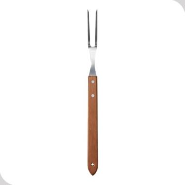 Imagem de Garfo Trinchante Martinazzo 41 cm Inox Cabo Longo Marrom – Alta Resistência e Conforto no Manuseio