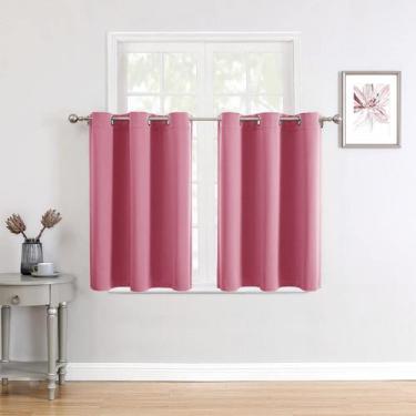 Imagem de Cortinas de janela ChrisDowa Small Thermal Isoladas Rosa 42x36cm