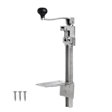 Imagem de Abridor de latas comercial resistente para 11100, 48 cm, suporte manual de mesa para latas de até 33 cm de altura, base de aço inoxidável, abridor de latas com lâmina de aço inoxidável