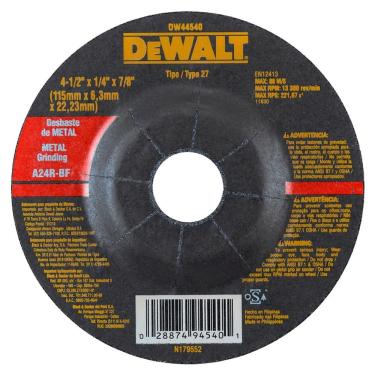 Imagem de Disco De Desbaste 4.1-2 115x6.4x22mm Aço Dewalt Dw44540