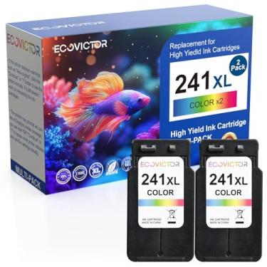 Imagem de EcoVictor 241 241XL CL-241 Cartucho de tinta colorida de substituição para impressora Canon 241 XL CL-241XL compatível com PIXMA MG3620 MG3600 TS5120 MG3520 MG3220 MG2120 MG4220 MX392 MX472 MX555