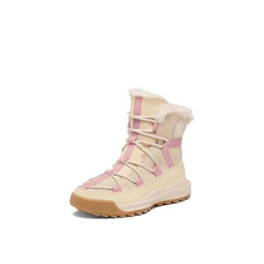 Imagem de Sorel Bota de neve feminina Ona RMX Glacy Plus impermeável, Branco mel/malva escuro, 37